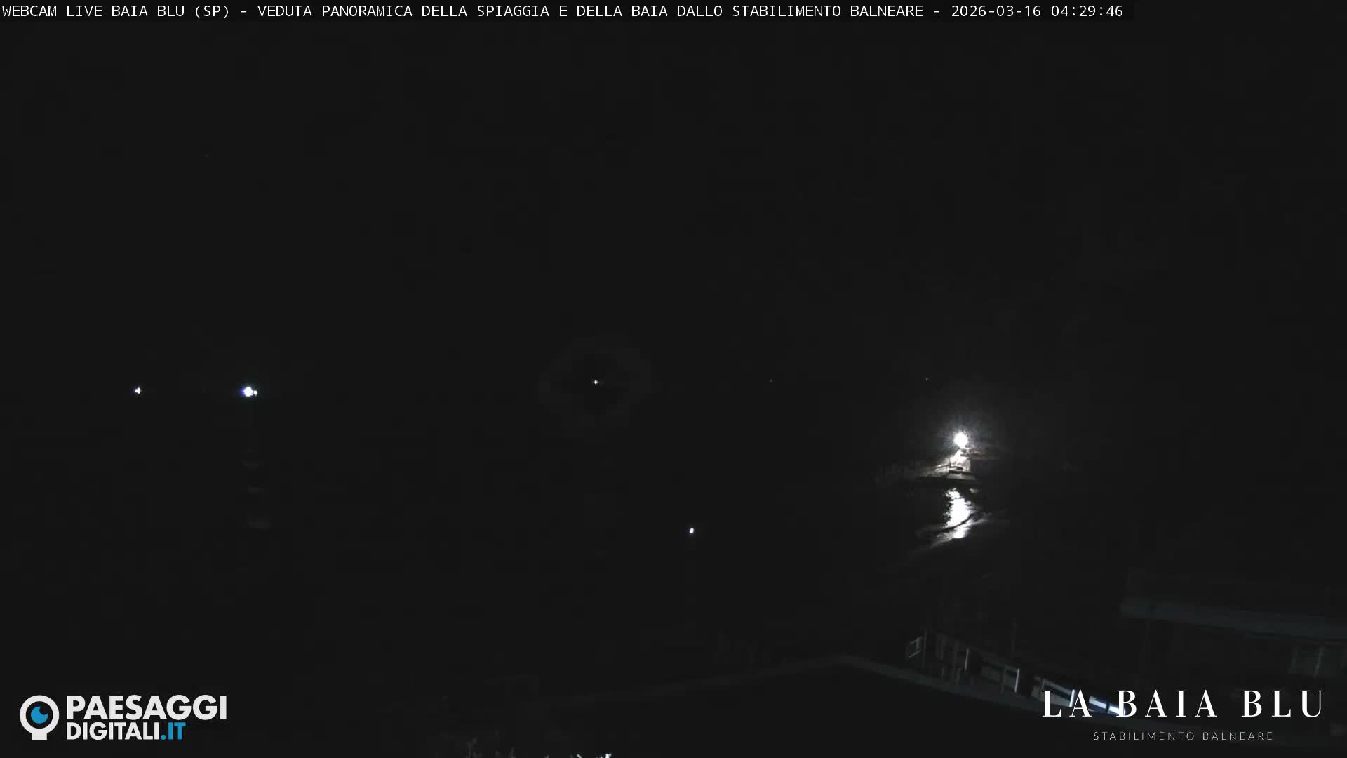 Baia Blu Beach live Cam - La Spezia, Liguria, Italy