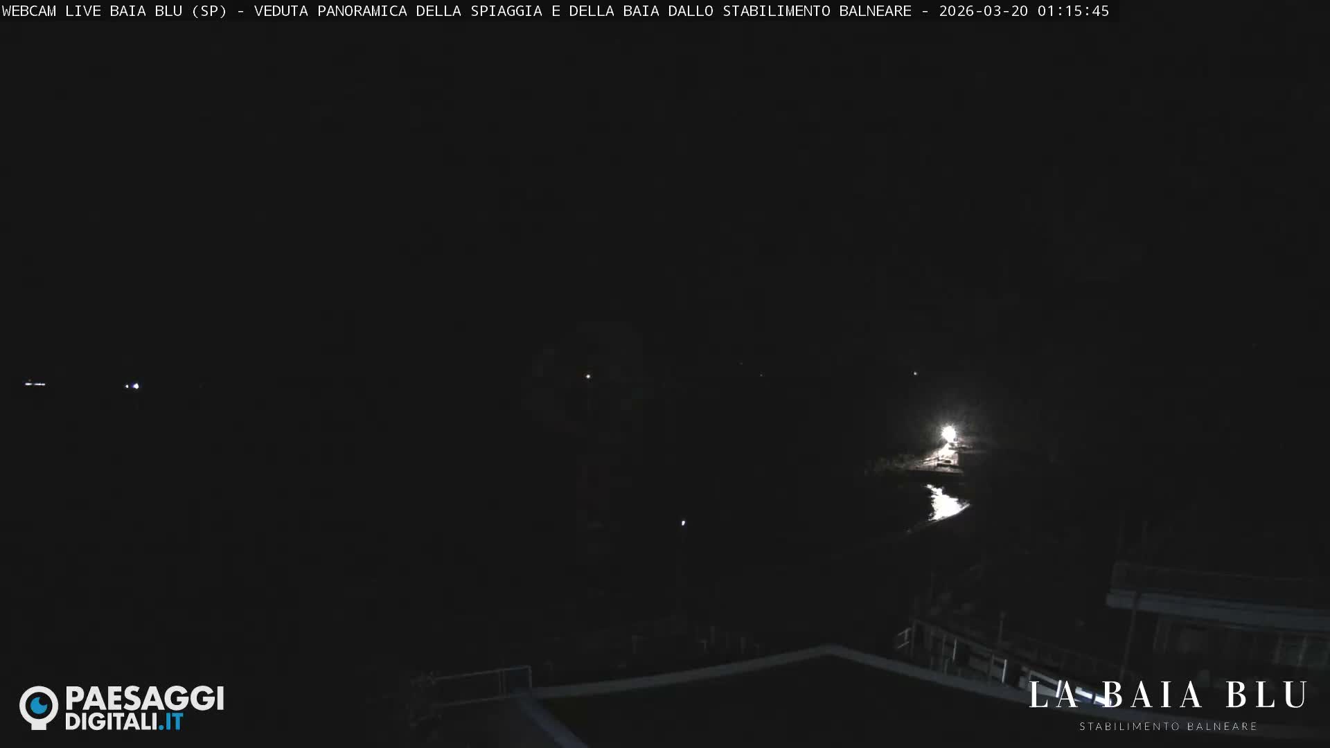 Baia Blu Beach live Cam - La Spezia, Liguria, Italy