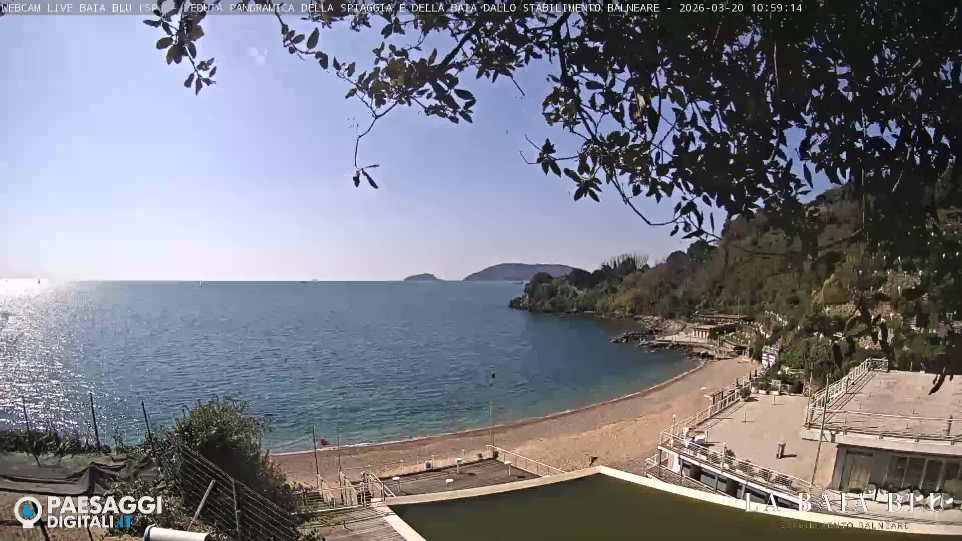 Baia Blu Beach live Cam - La Spezia, Liguria, Italy