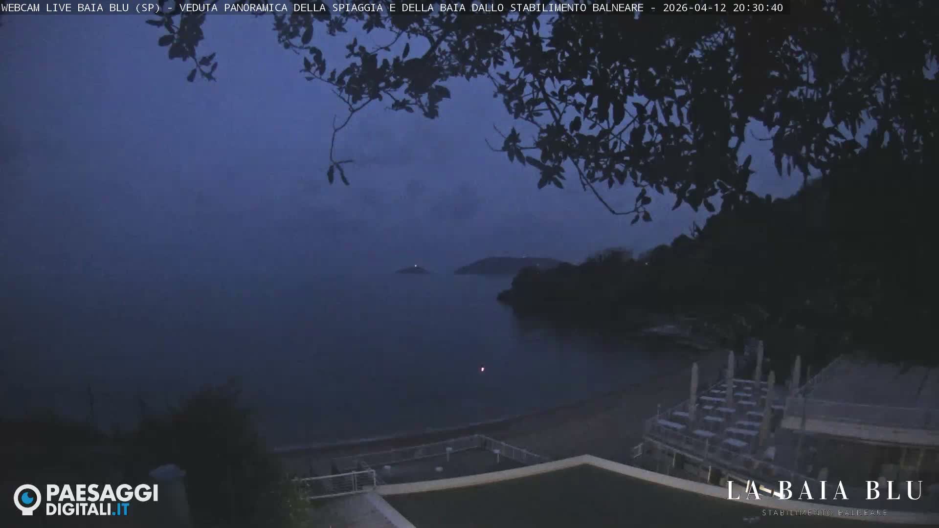 Baia Blu Beach live Cam - La Spezia, Liguria, Italy