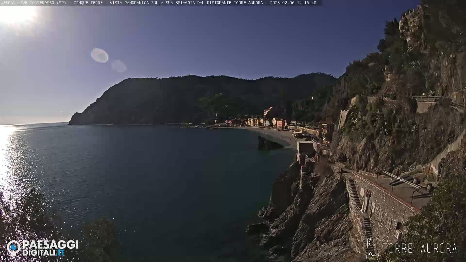  Cinque Terre Natural Park Monterosso Live Cam - La Spezia, Liguria, Italy