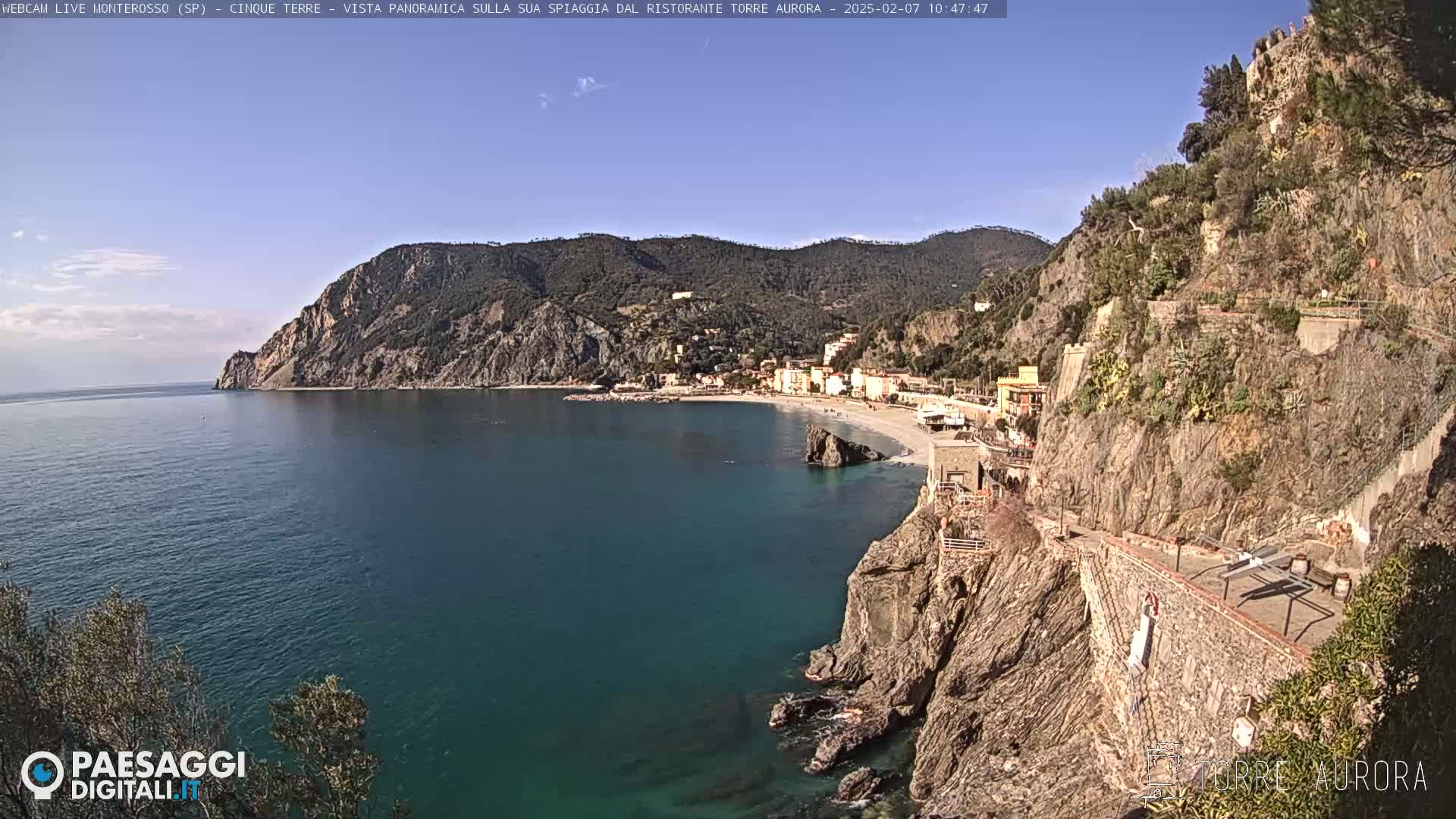  Cinque Terre Natural Park Monterosso Live Cam - La Spezia, Liguria, Italy