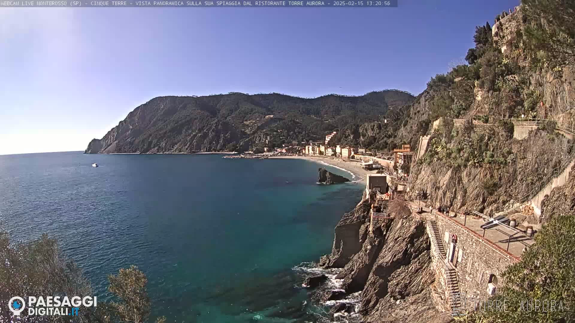  Cinque Terre Natural Park Monterosso Live Cam - La Spezia, Liguria, Italy