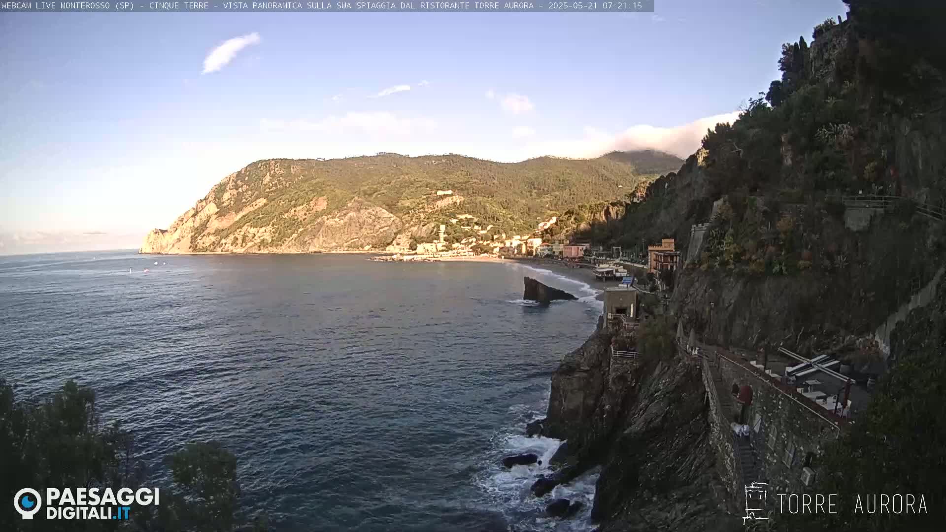  Cinque Terre Natural Park Monterosso Live Cam - La Spezia, Liguria, Italy