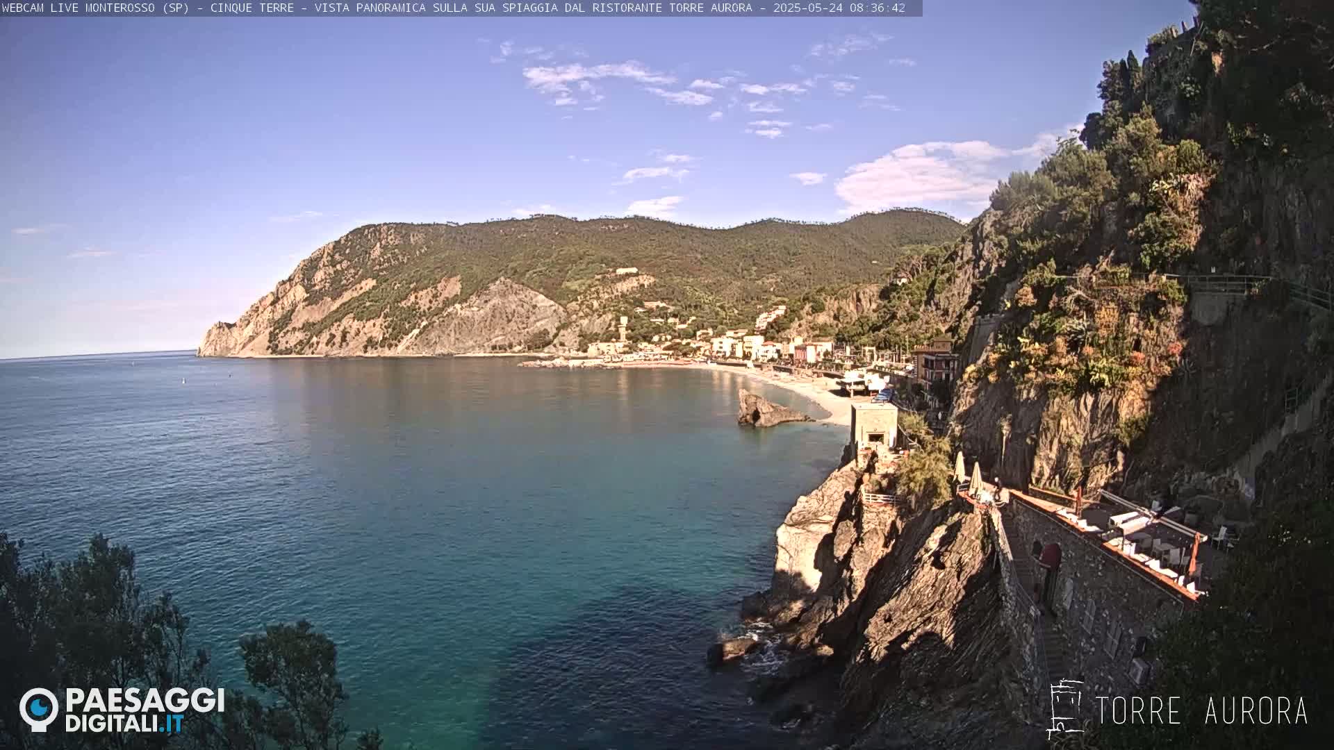  Cinque Terre Natural Park Monterosso Live Cam - La Spezia, Liguria, Italy