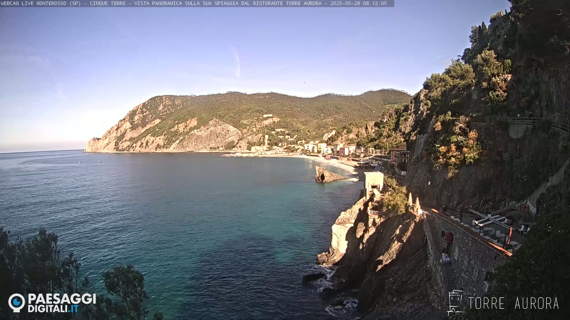  Cinque Terre Natural Park Monterosso Live Cam - La Spezia, Liguria, Italy