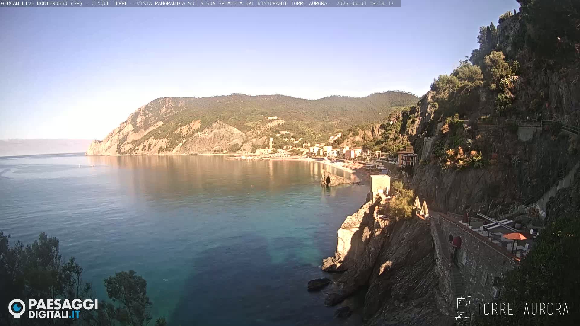  Cinque Terre Natural Park Monterosso Live Cam - La Spezia, Liguria, Italy