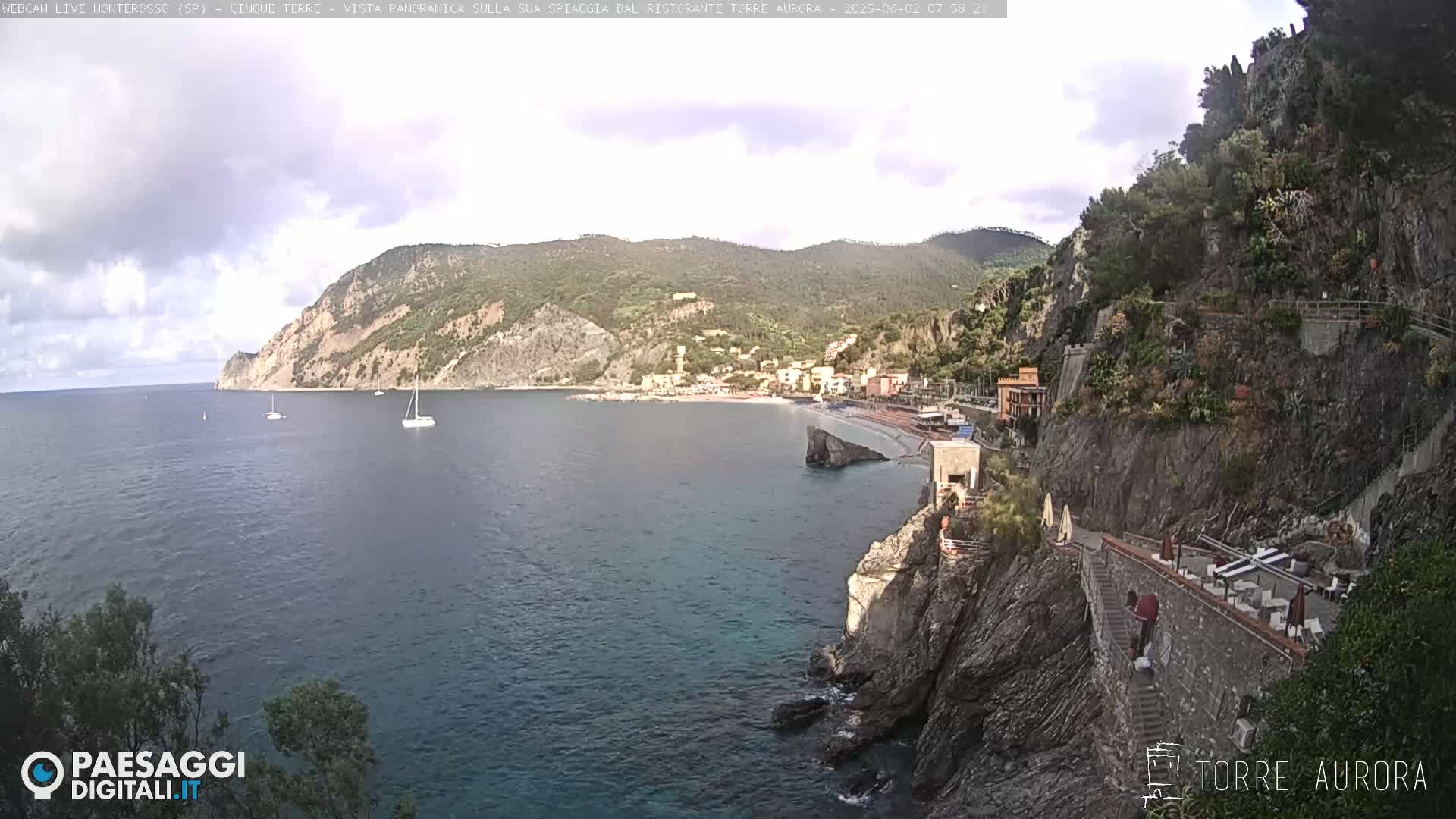  Cinque Terre Natural Park Monterosso Live Cam - La Spezia, Liguria, Italy