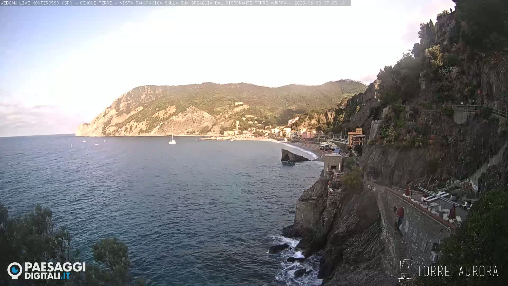  Cinque Terre Natural Park Monterosso Live Cam - La Spezia, Liguria, Italy