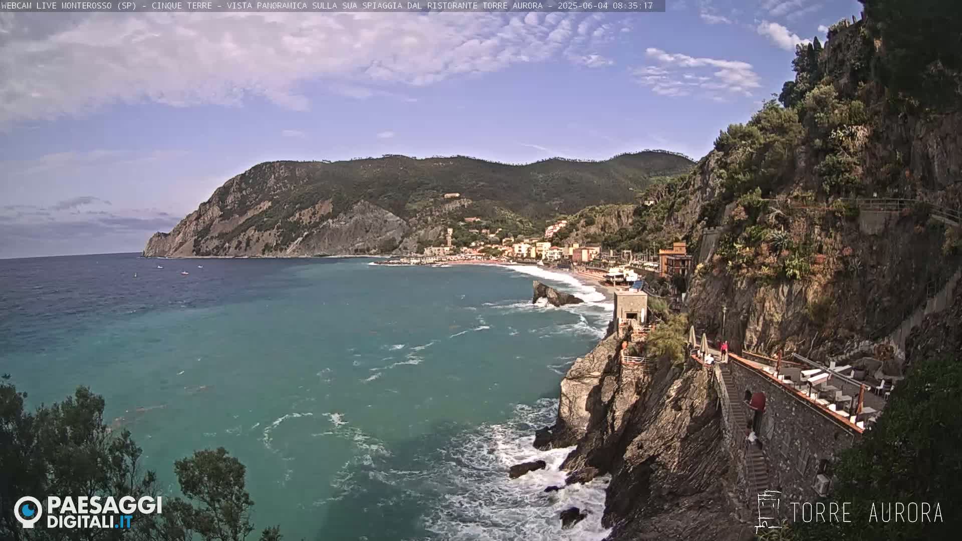  Cinque Terre Natural Park Monterosso Live Cam - La Spezia, Liguria, Italy