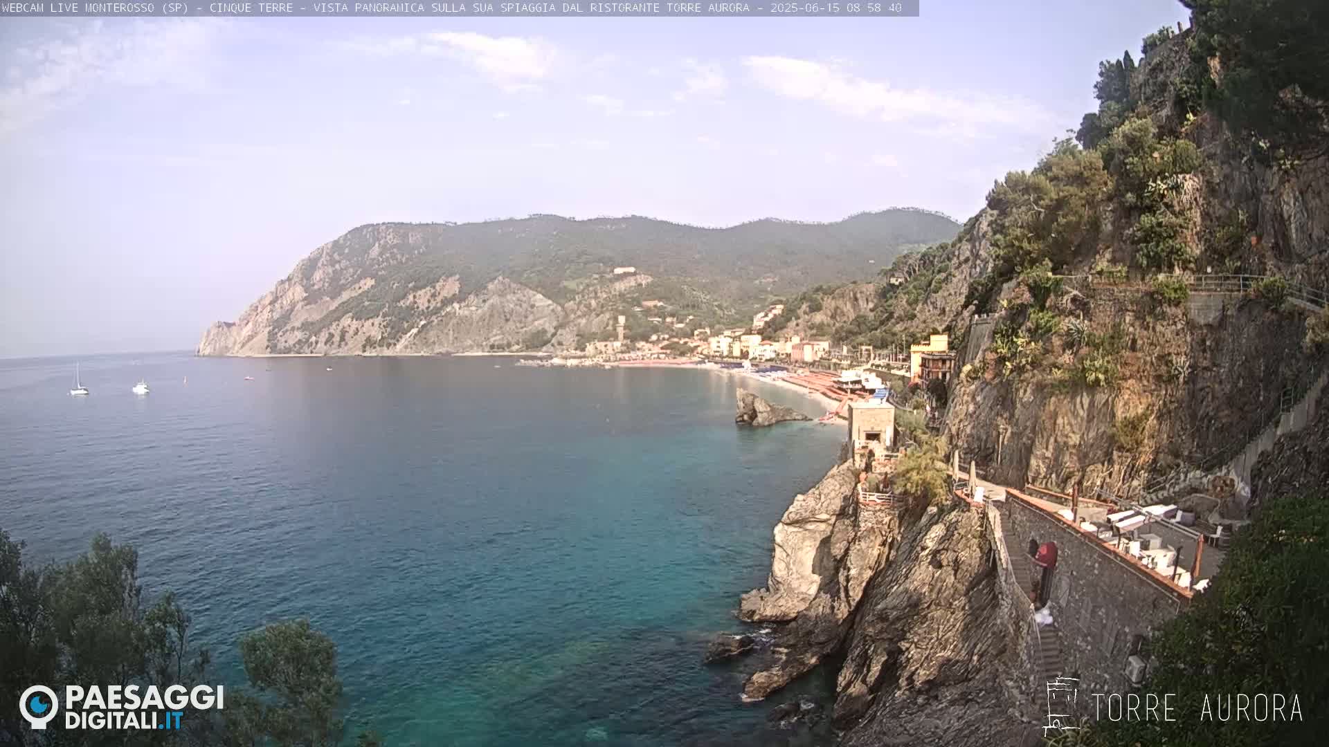  Cinque Terre Natural Park Monterosso Live Cam - La Spezia, Liguria, Italy