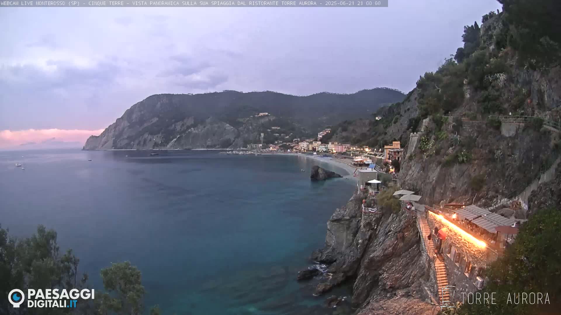 Cinque Terre Natural Park Monterosso Live Cam - La Spezia, Liguria, Italy