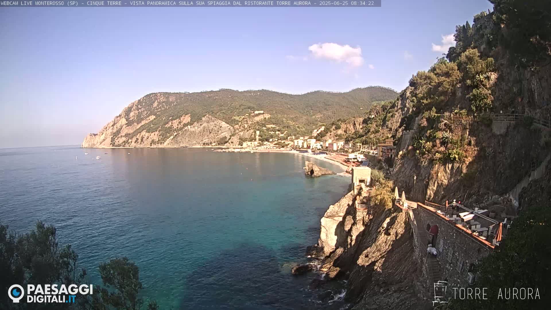 Cinque Terre Natural Park Monterosso Live Cam - La Spezia, Liguria, Italy