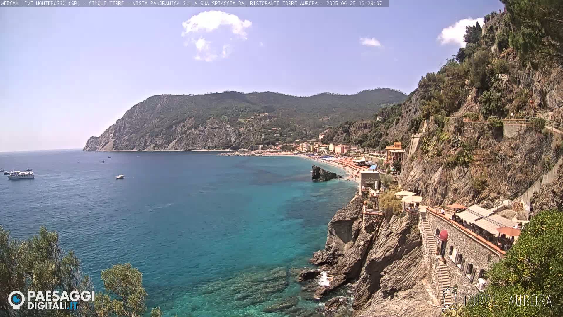 Cinque Terre Natural Park Monterosso Live Cam - La Spezia, Liguria, Italy