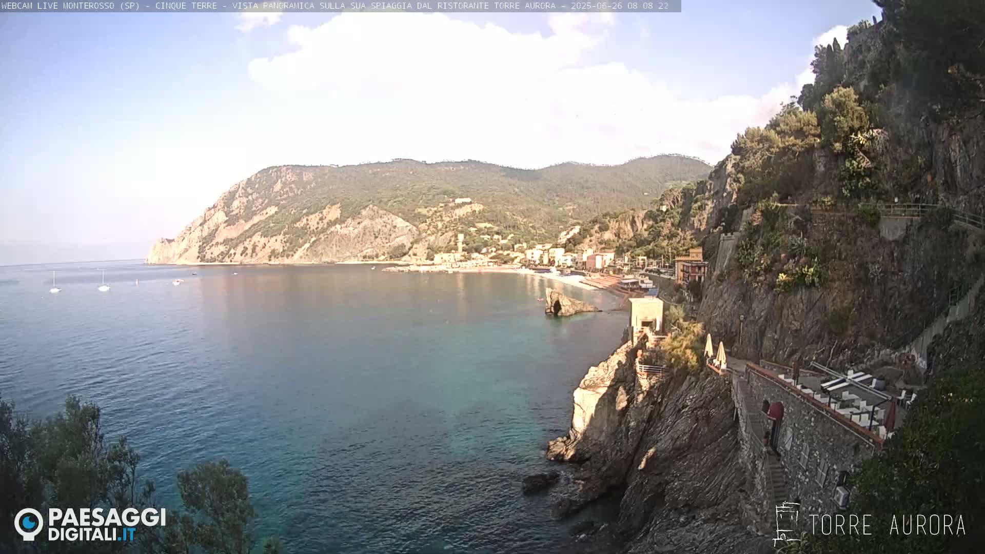 Cinque Terre Natural Park Monterosso Live Cam - La Spezia, Liguria, Italy
