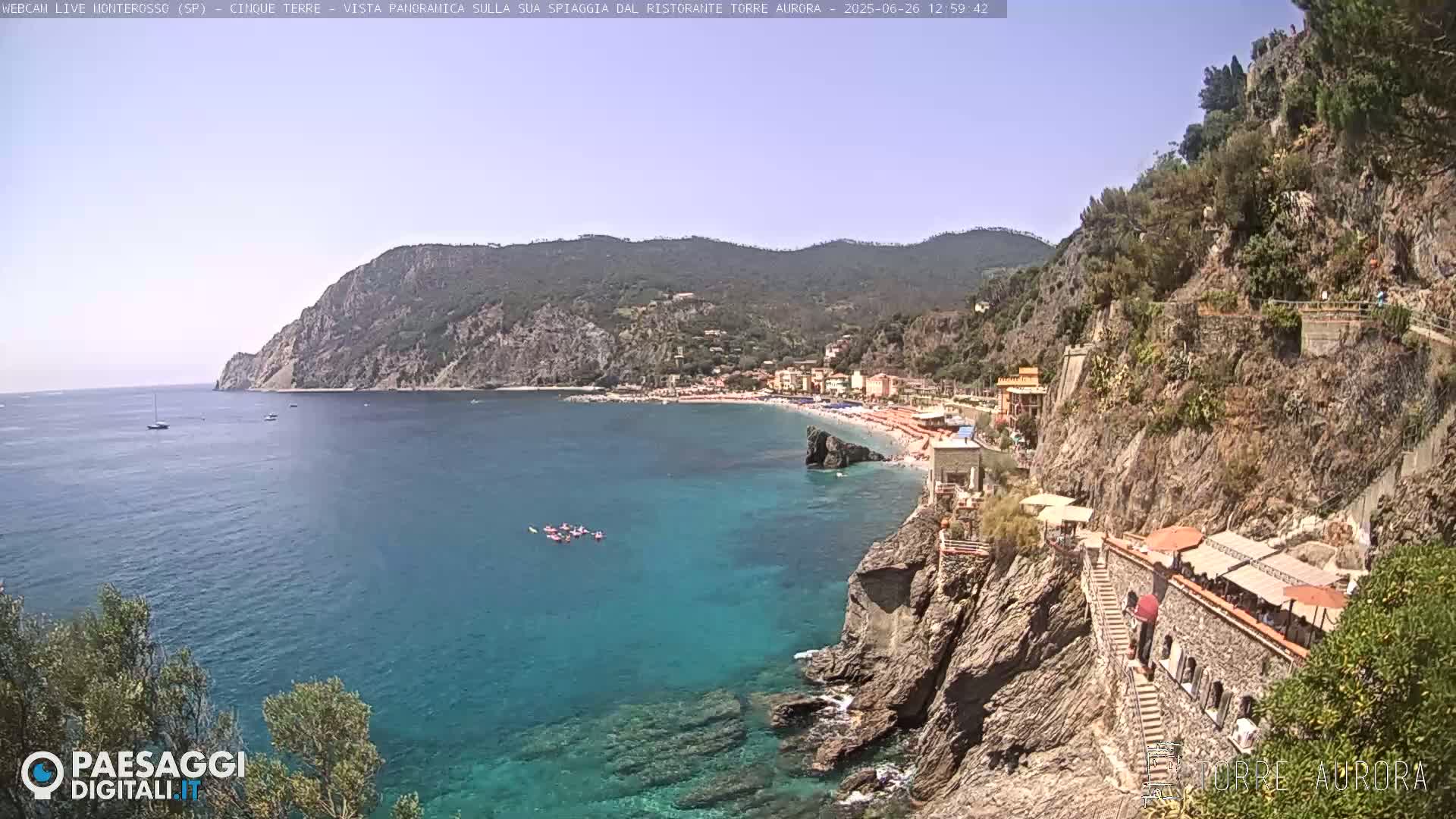 Cinque Terre Natural Park Monterosso Live Cam - La Spezia, Liguria, Italy
