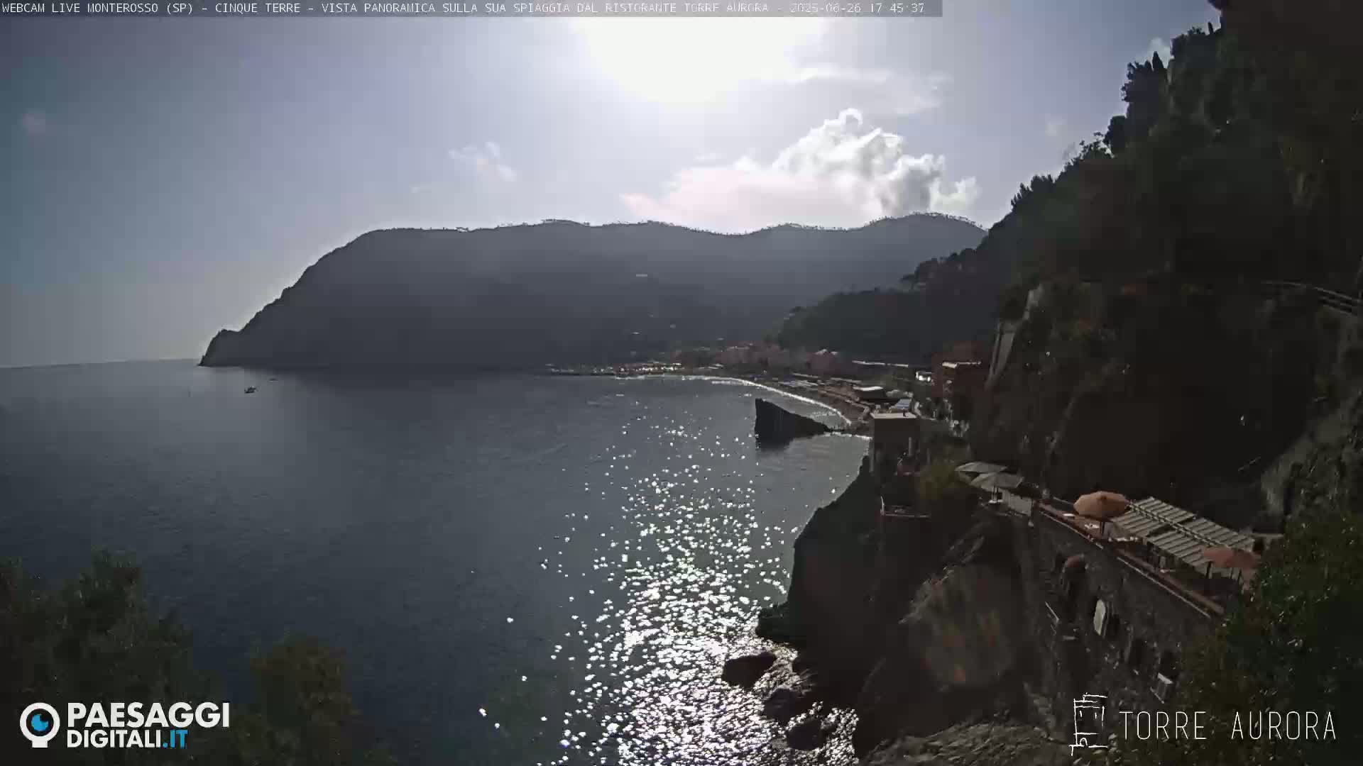 Cinque Terre Natural Park Monterosso Live Cam - La Spezia, Liguria, Italy