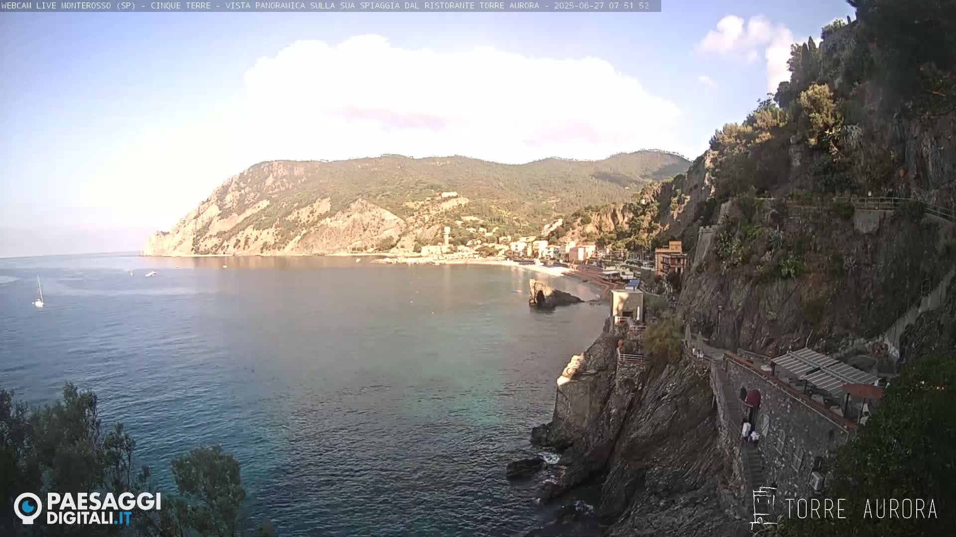 Cinque Terre Natural Park Monterosso Live Cam - La Spezia, Liguria, Italy