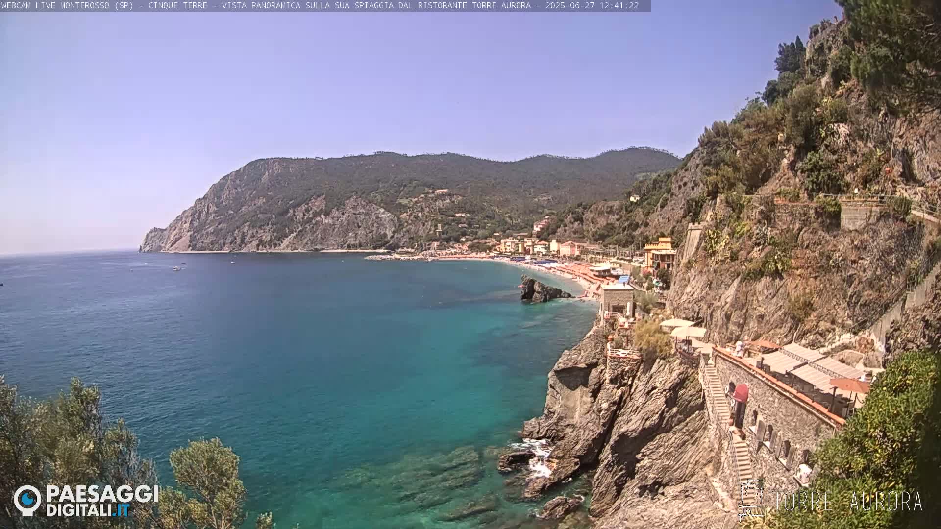 Cinque Terre Natural Park Monterosso Live Cam - La Spezia, Liguria, Italy