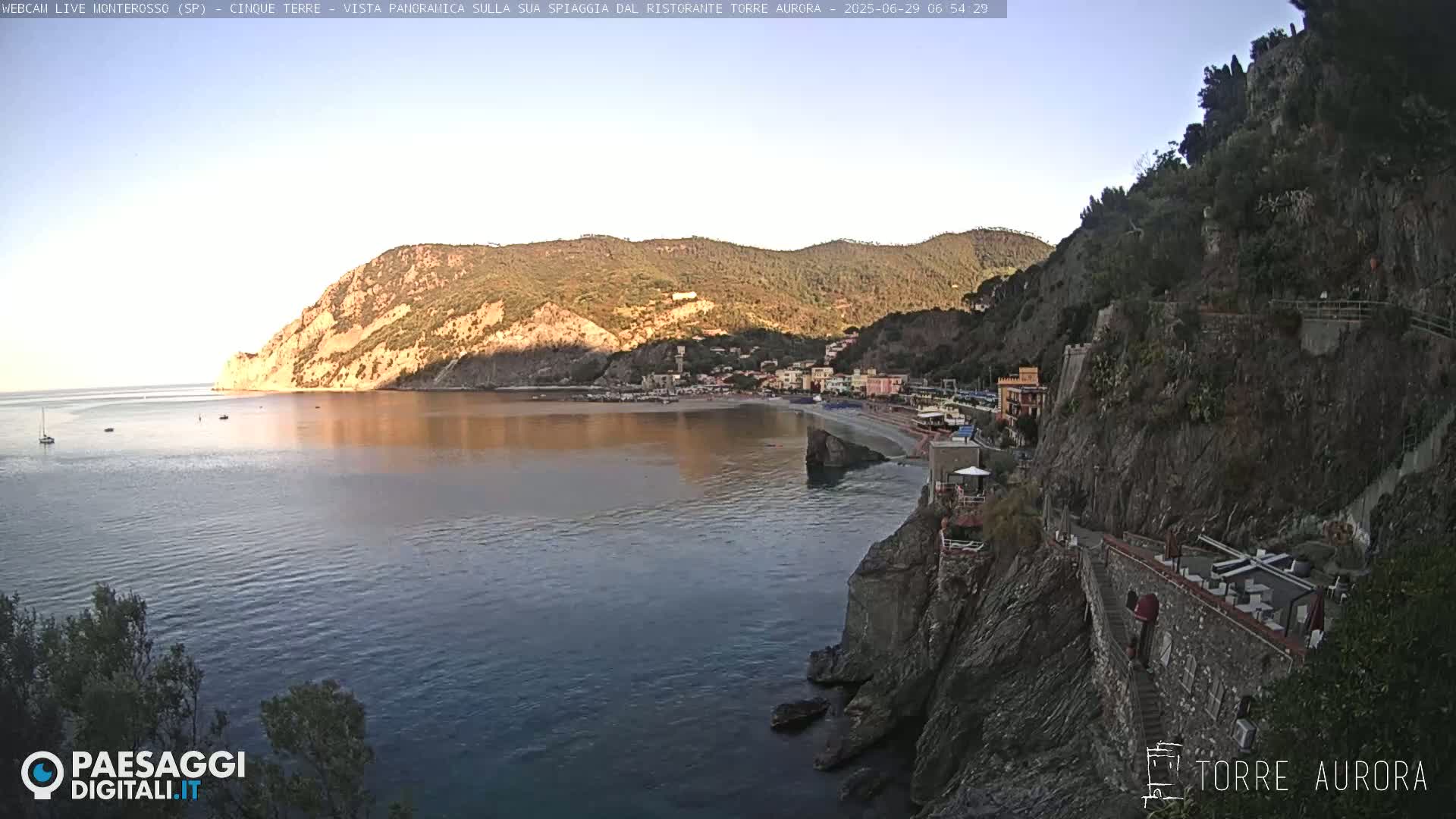 Cinque Terre Natural Park Monterosso Live Cam - La Spezia, Liguria, Italy