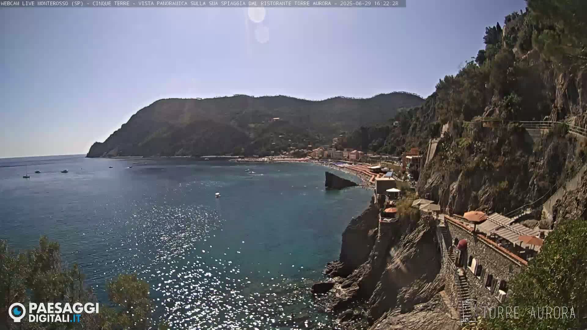 Cinque Terre Natural Park Monterosso Live Cam - La Spezia, Liguria, Italy