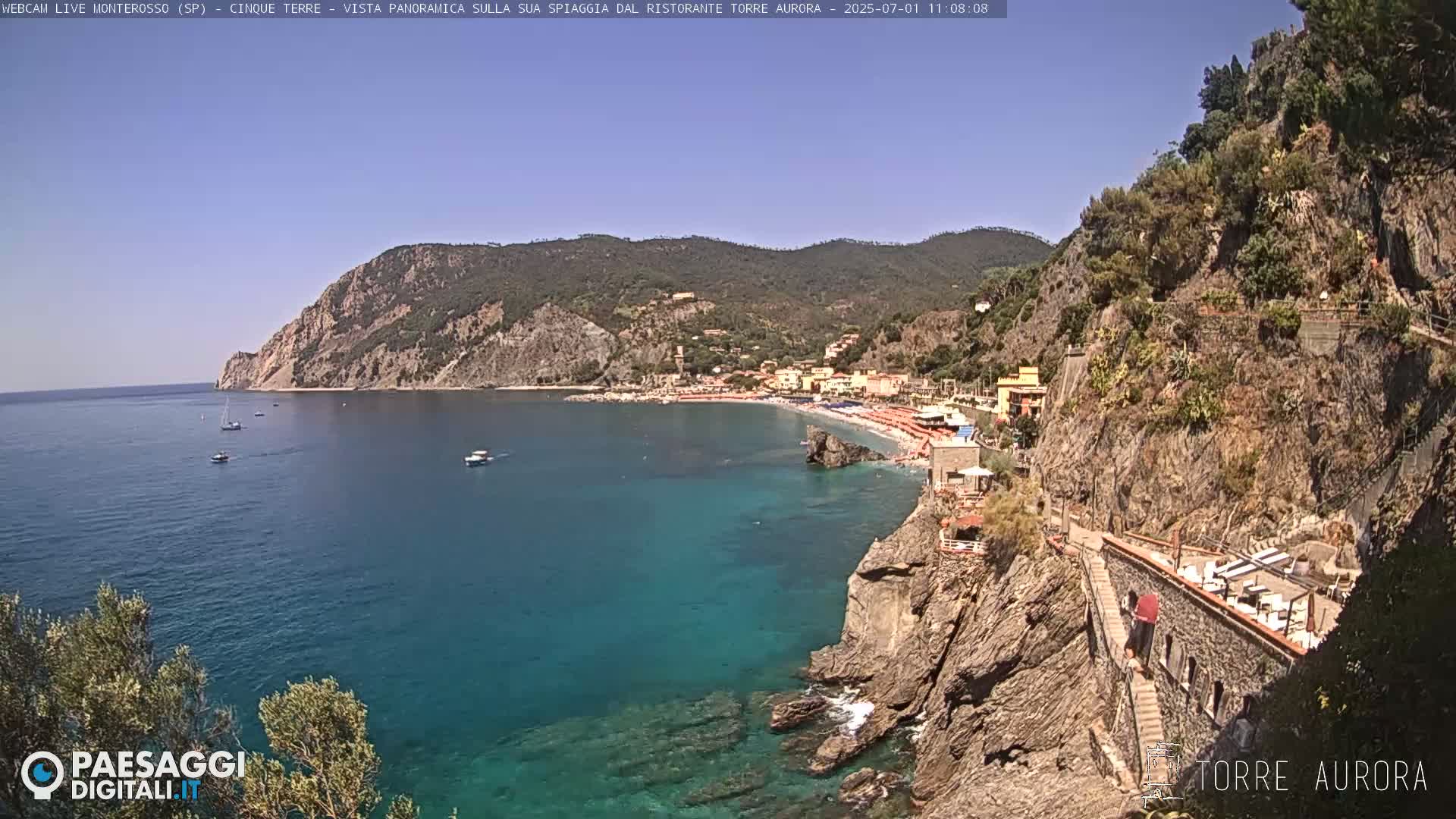 Cinque Terre Natural Park Monterosso Live Cam - La Spezia, Liguria, Italy