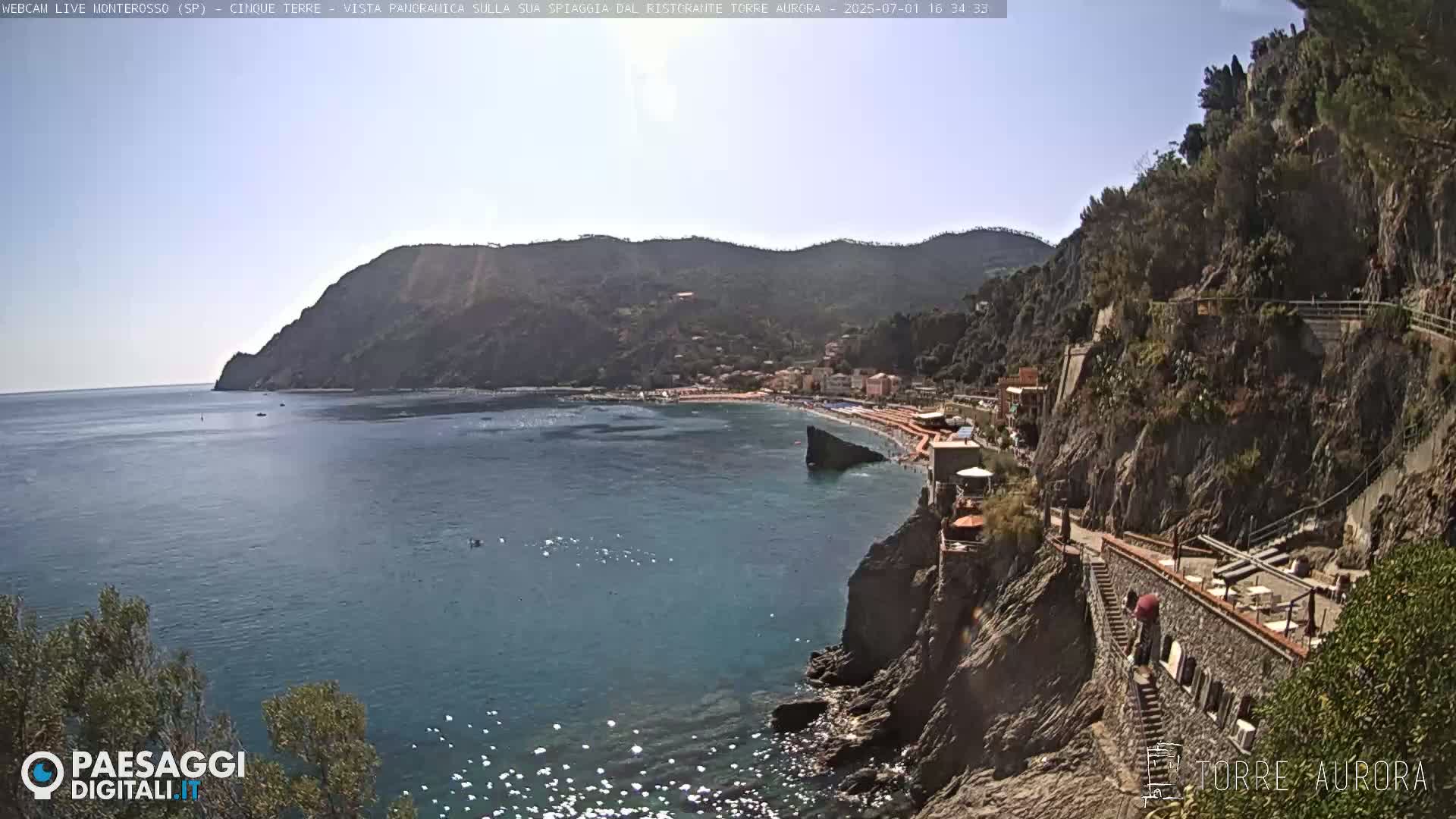 Cinque Terre Natural Park Monterosso Live Cam - La Spezia, Liguria, Italy