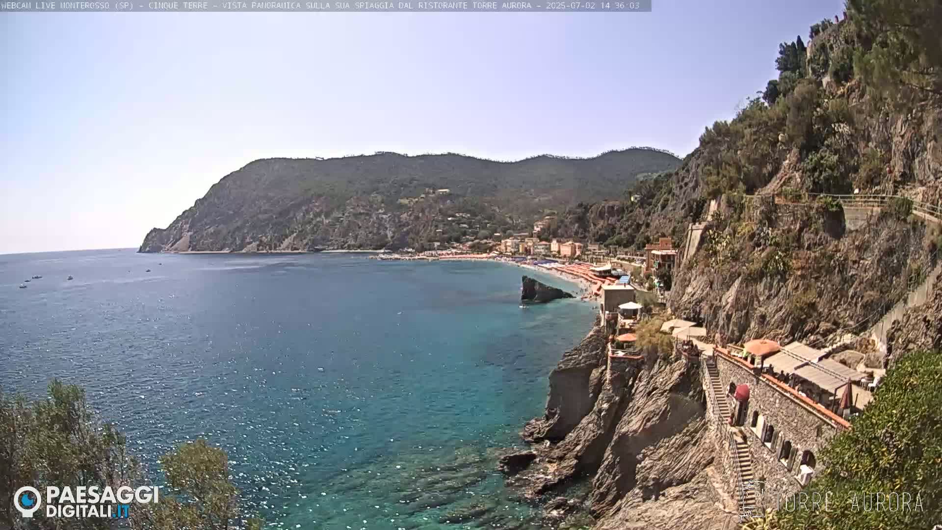 Cinque Terre Natural Park Monterosso Live Cam - La Spezia, Liguria, Italy