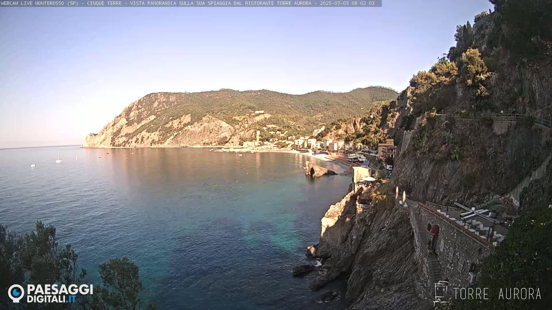 Cinque Terre Natural Park Monterosso Live Cam - La Spezia, Liguria, Italy