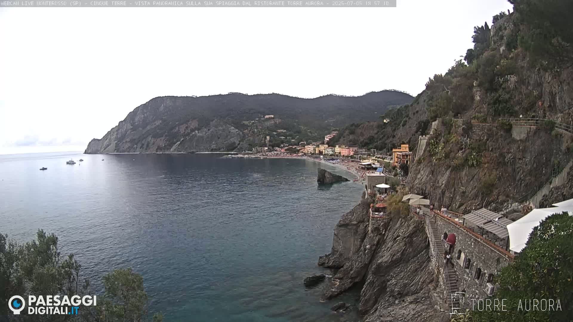 Cinque Terre Natural Park Monterosso Live Cam - La Spezia, Liguria, Italy
