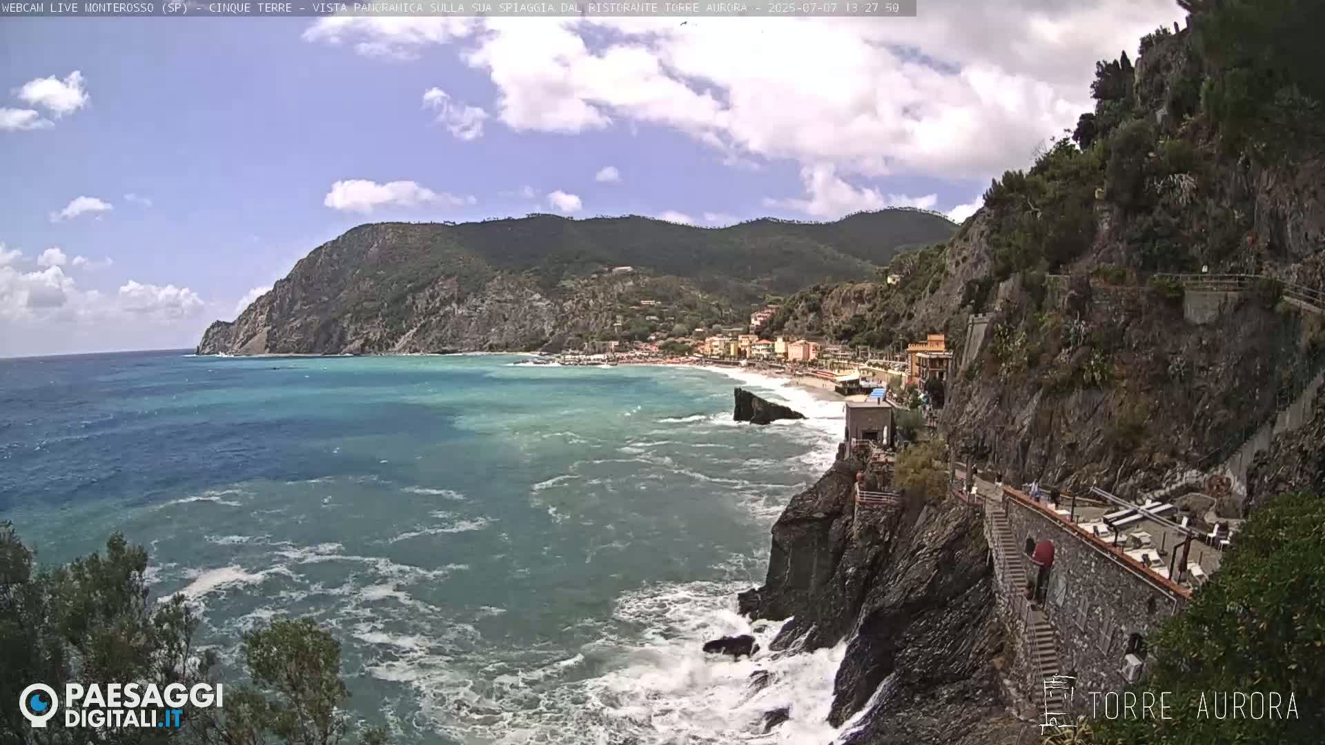 Cinque Terre Natural Park Monterosso Live Cam - La Spezia, Liguria, Italy