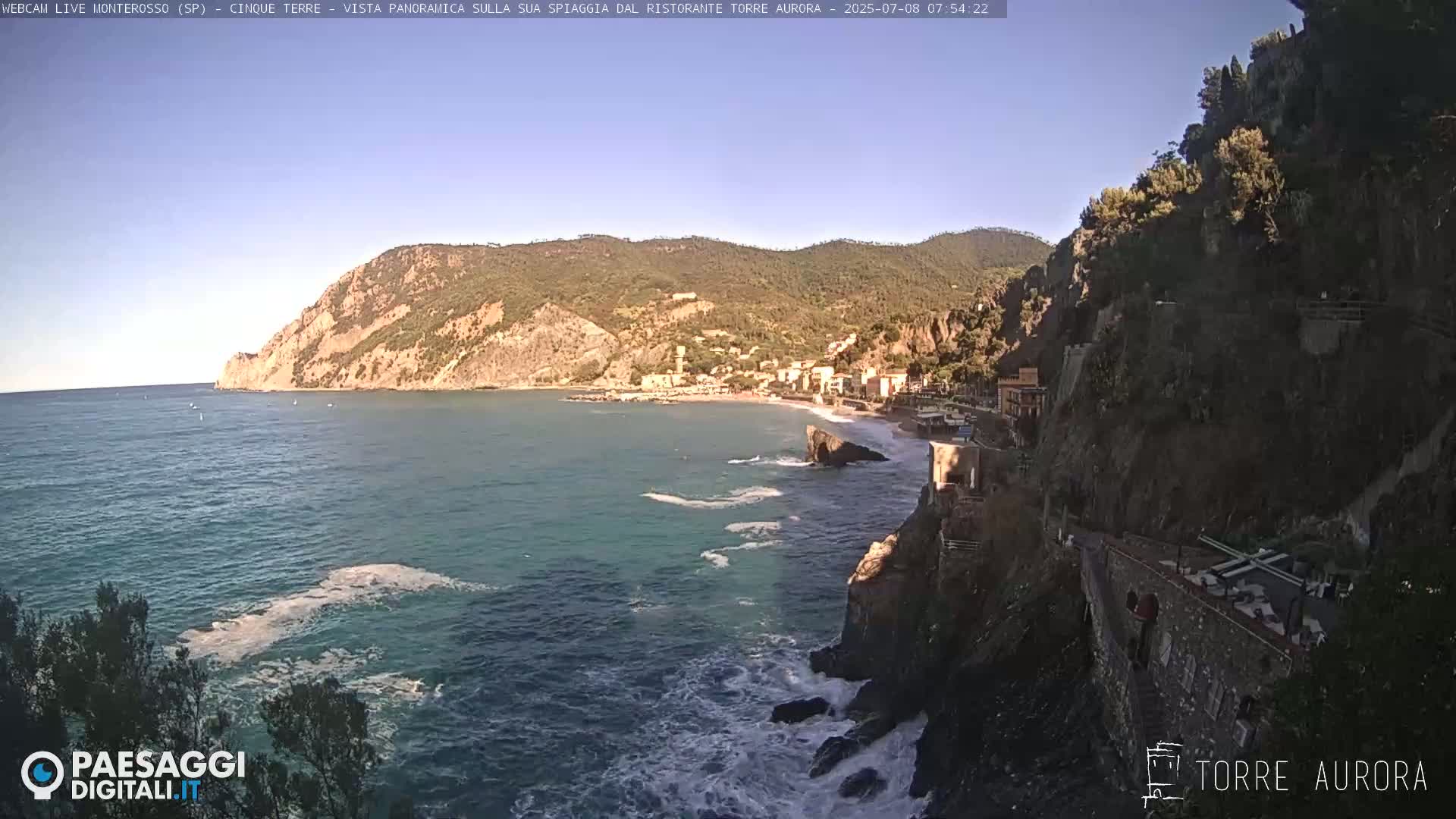 Cinque Terre Natural Park Monterosso Live Cam - La Spezia, Liguria, Italy