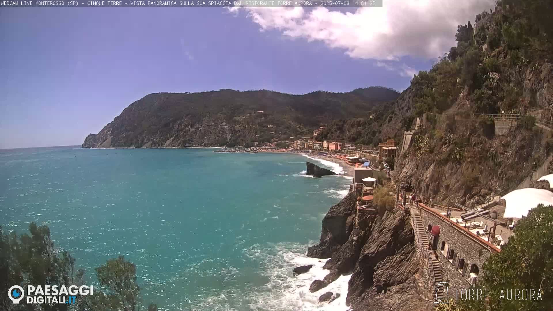 Cinque Terre Natural Park Monterosso Live Cam - La Spezia, Liguria, Italy