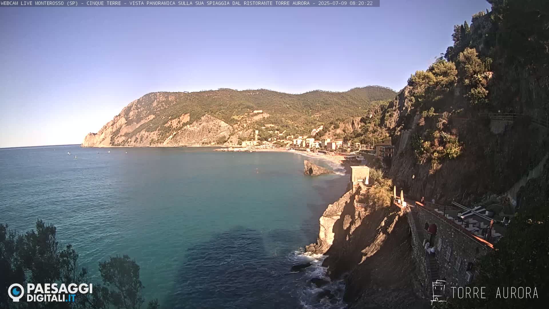 Cinque Terre Natural Park Monterosso Live Cam - La Spezia, Liguria, Italy