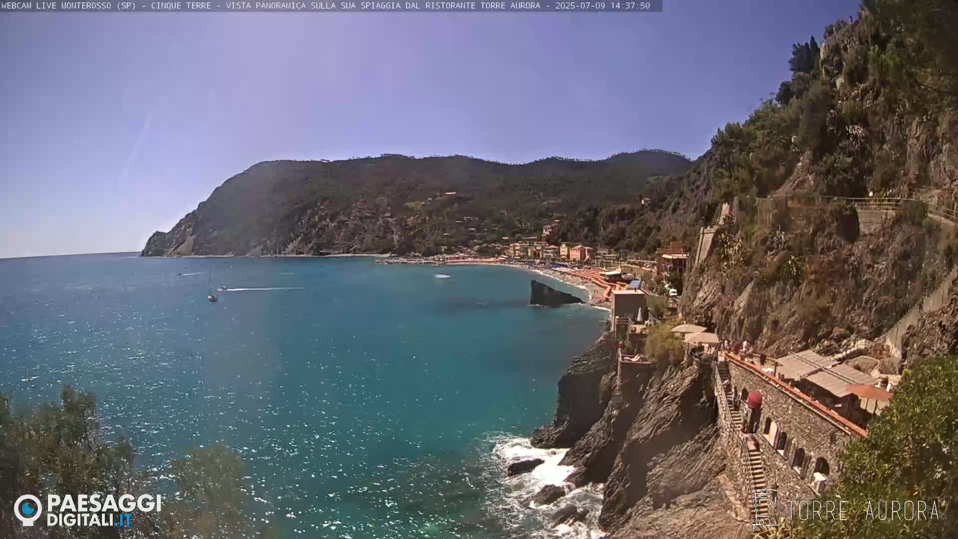 Cinque Terre Natural Park Monterosso Live Cam - La Spezia, Liguria, Italy