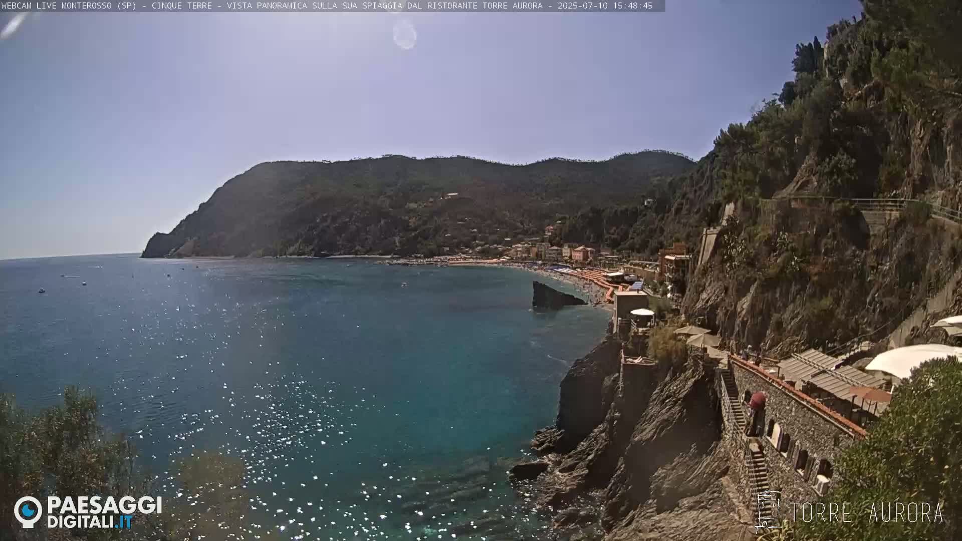 Cinque Terre Natural Park Monterosso Live Cam - La Spezia, Liguria, Italy
