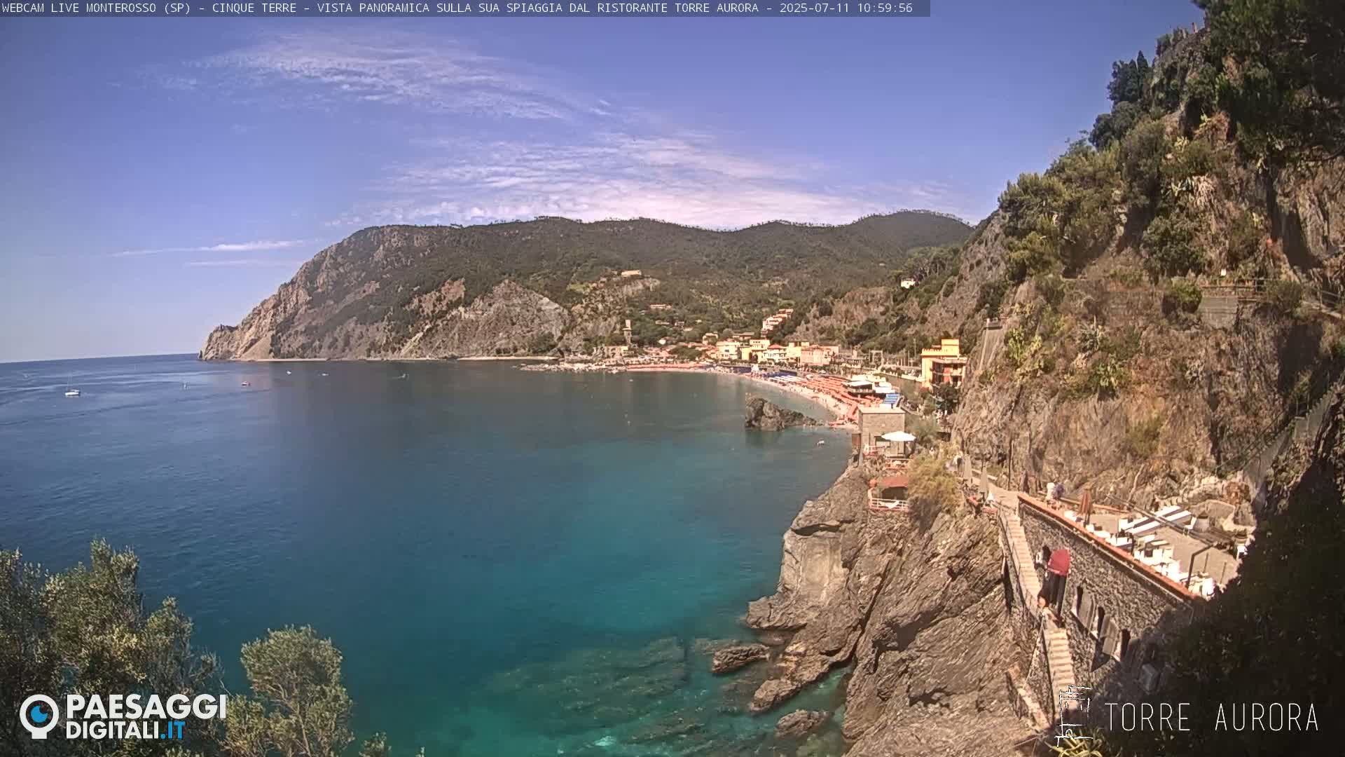 Cinque Terre Natural Park Monterosso Live Cam - La Spezia, Liguria, Italy