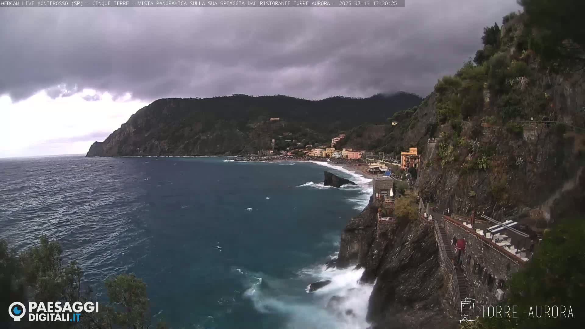 Cinque Terre Natural Park Monterosso Live Cam - La Spezia, Liguria, Italy