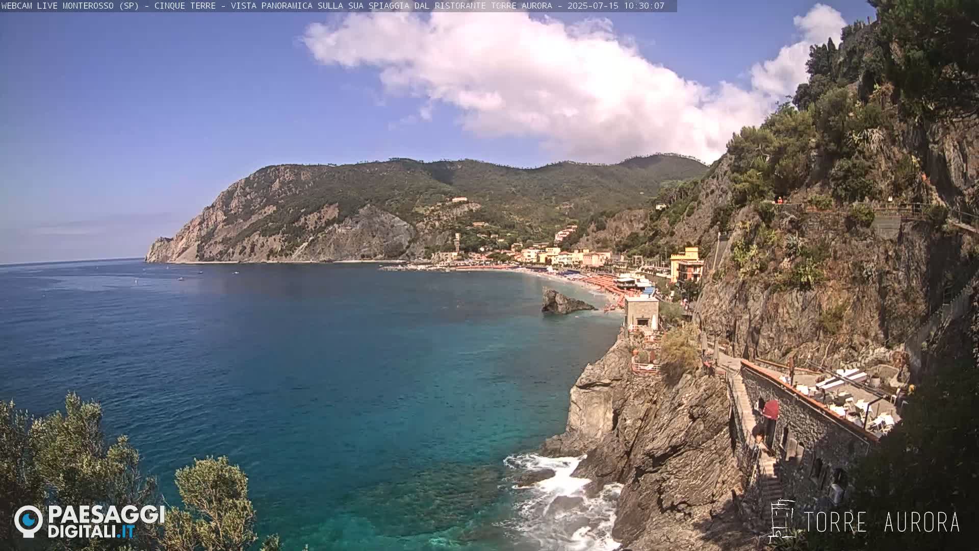 Cinque Terre Natural Park Monterosso Live Cam - La Spezia, Liguria, Italy