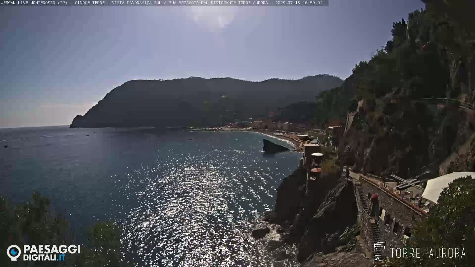 Cinque Terre Natural Park Monterosso Live Cam - La Spezia, Liguria, Italy