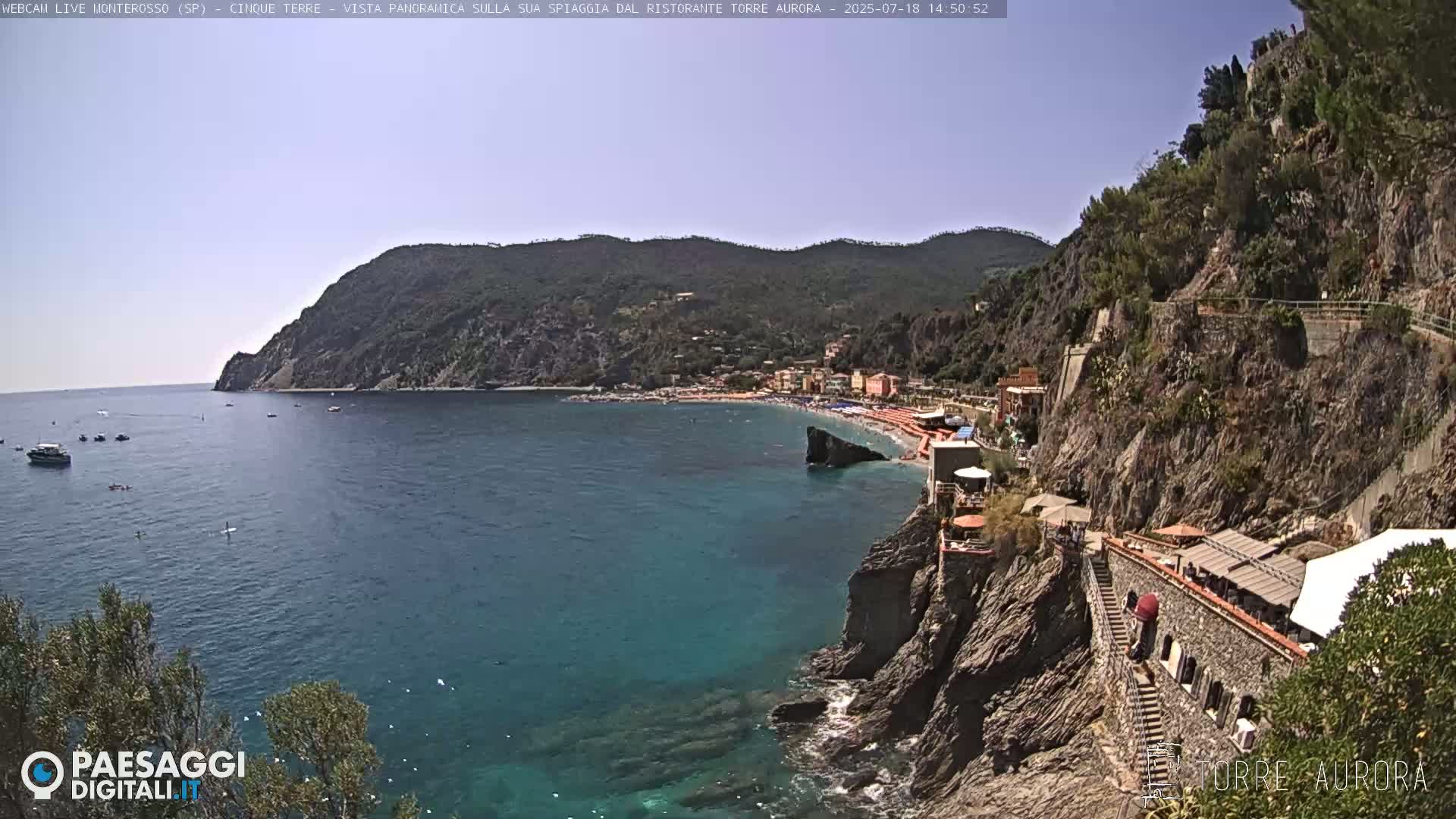 Cinque Terre Natural Park Monterosso Live Cam - La Spezia, Liguria, Italy
