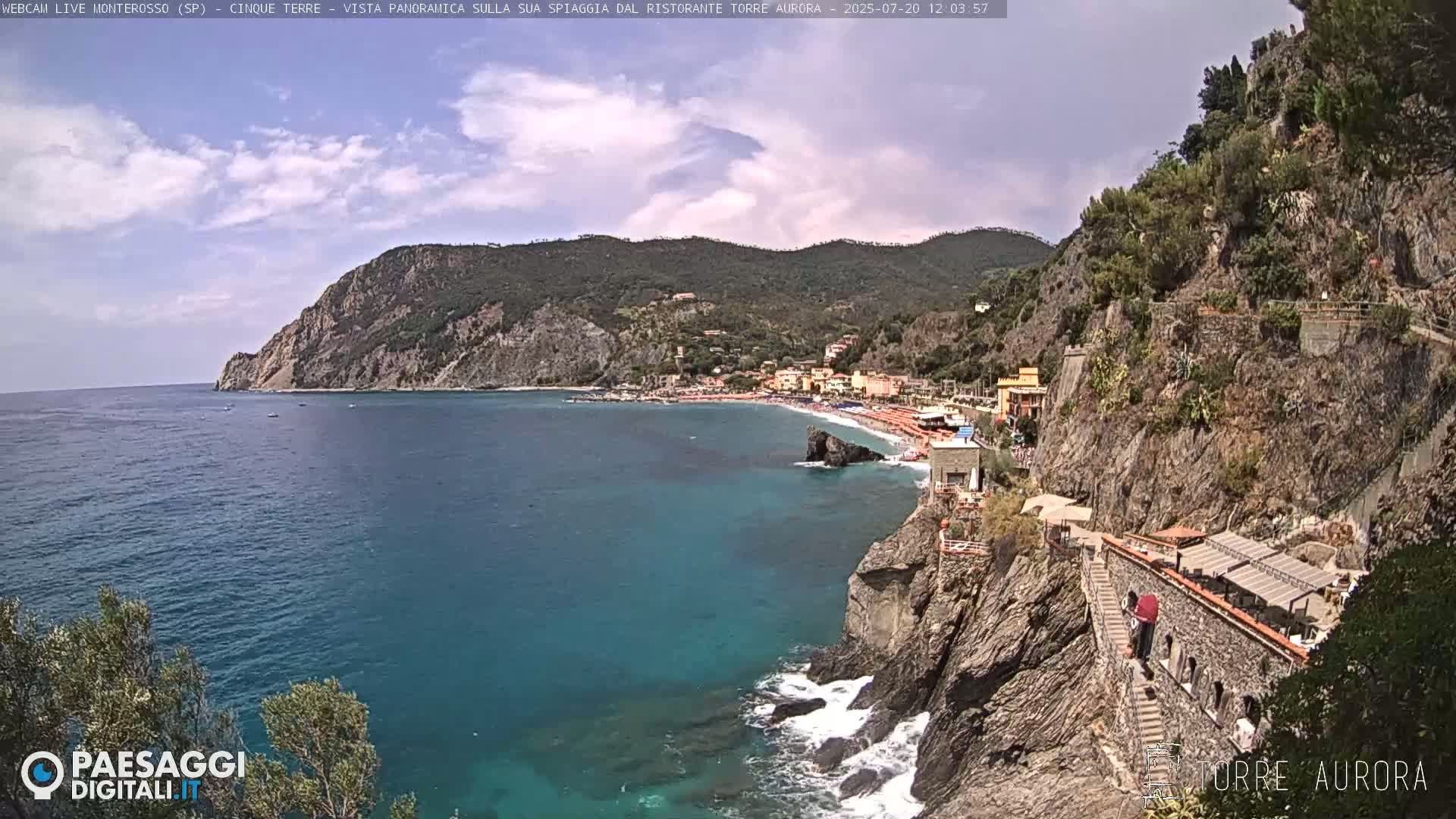 Cinque Terre Natural Park Monterosso Live Cam - La Spezia, Liguria, Italy