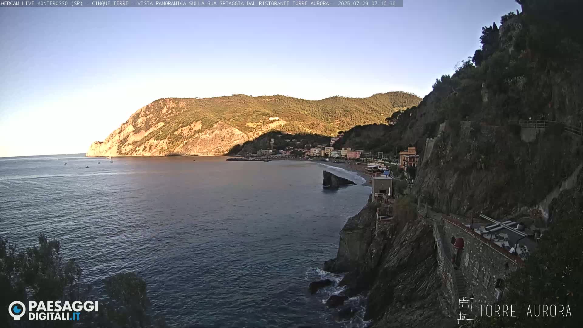 Cinque Terre Natural Park Monterosso Live Cam - La Spezia, Liguria, Italy