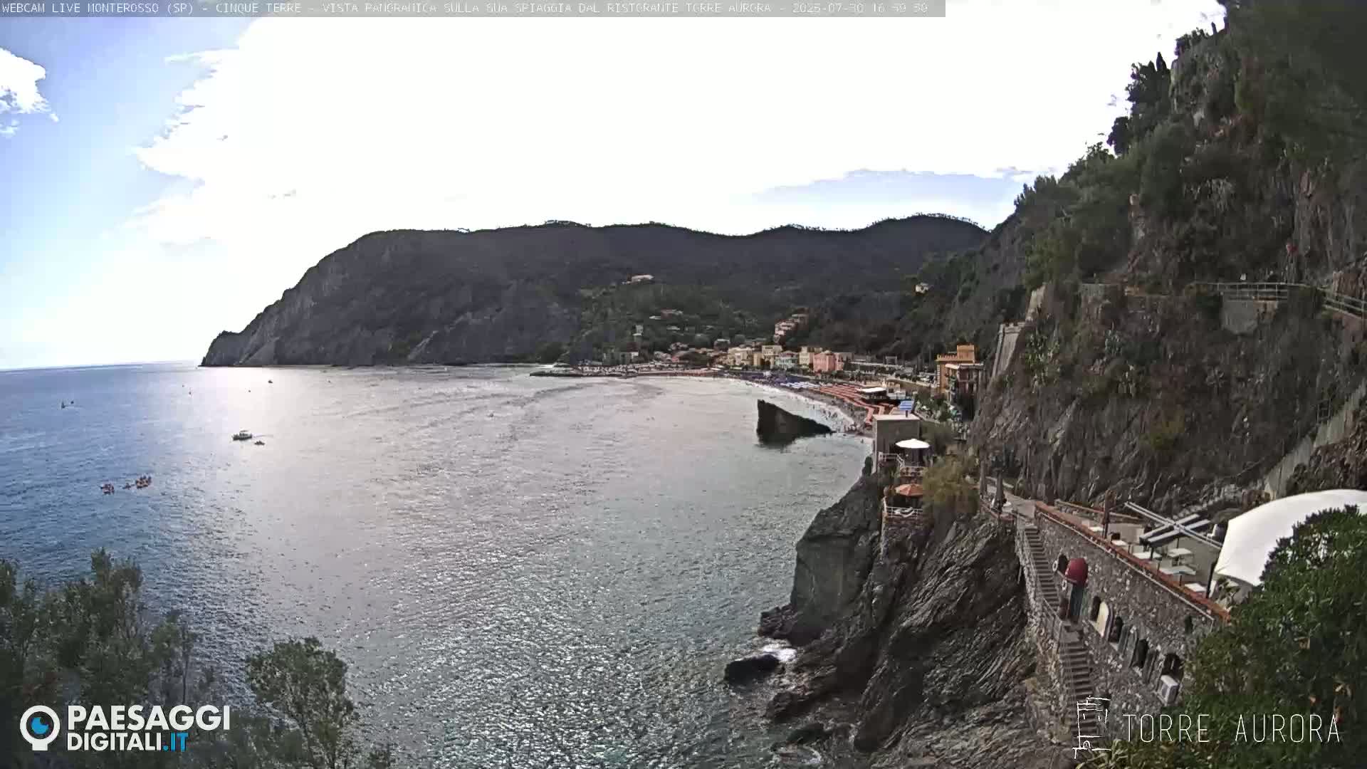 Cinque Terre Natural Park Monterosso Live Cam - La Spezia, Liguria, Italy
