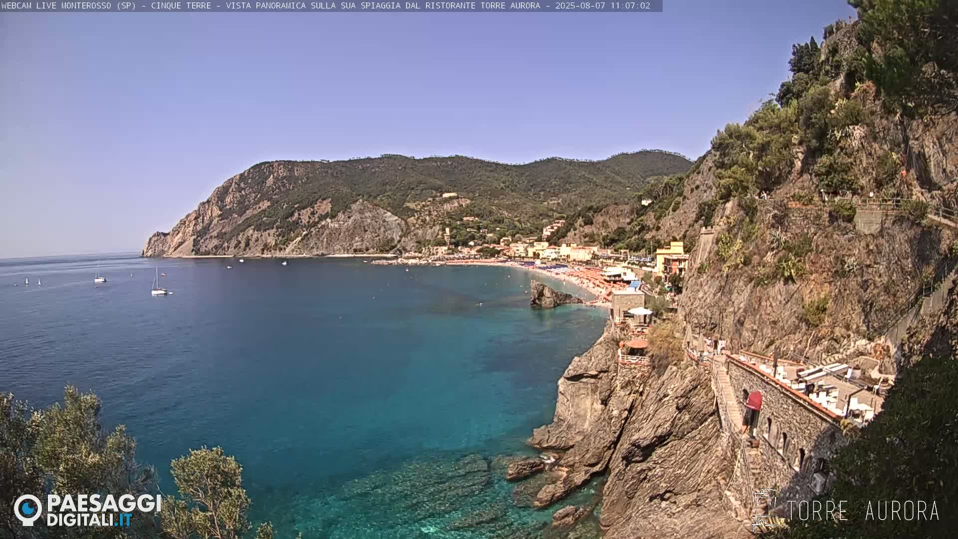 Cinque Terre Natural Park Monterosso Live Cam - La Spezia, Liguria, Italy