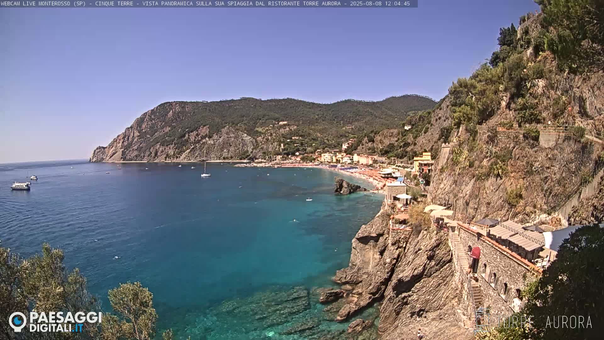 Cinque Terre Natural Park Monterosso Live Cam - La Spezia, Liguria, Italy