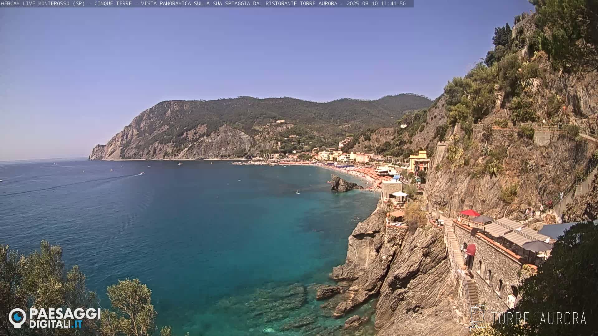 Cinque Terre Natural Park Monterosso Live Cam - La Spezia, Liguria, Italy