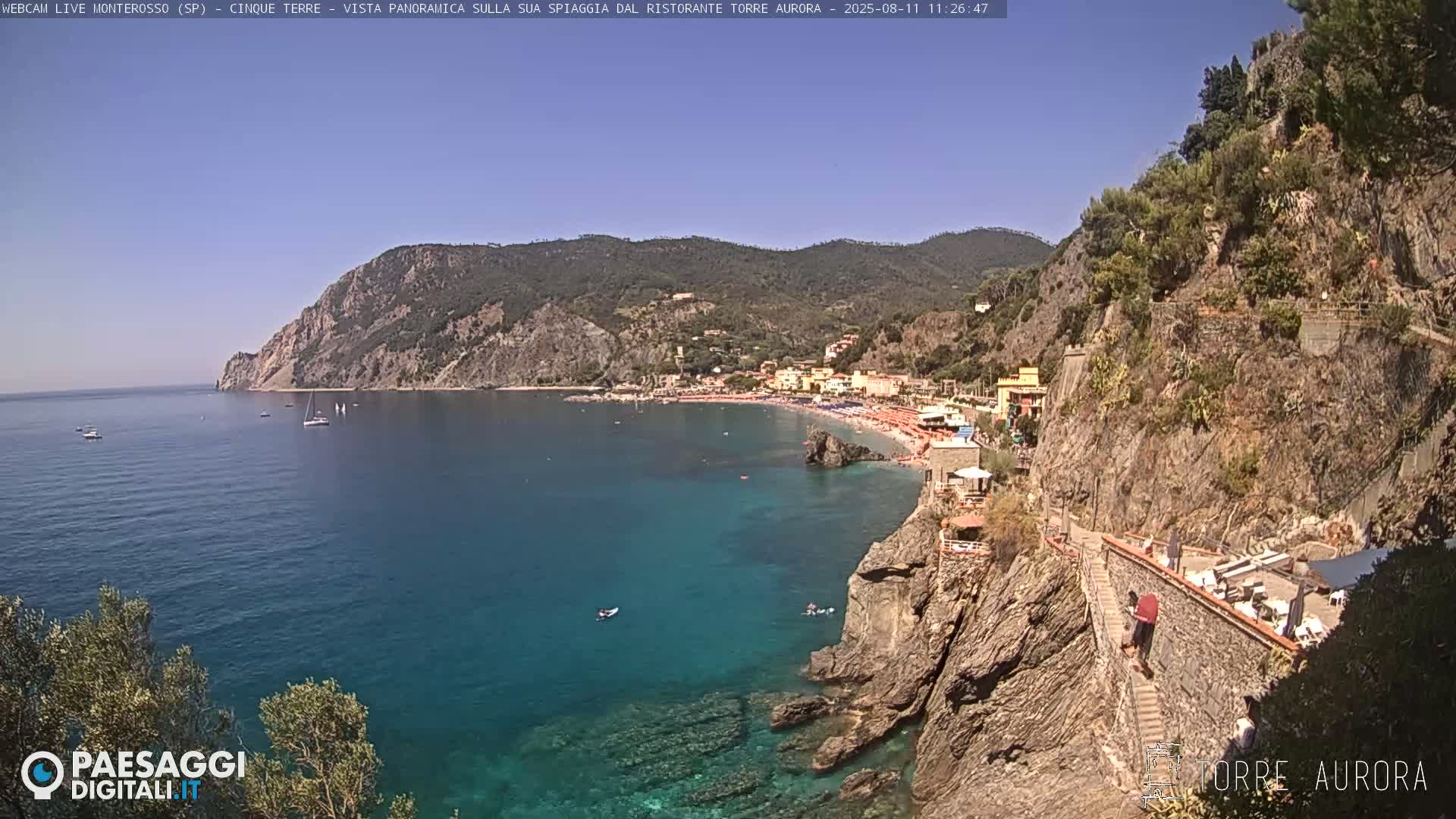 Cinque Terre Natural Park Monterosso Live Cam - La Spezia, Liguria, Italy