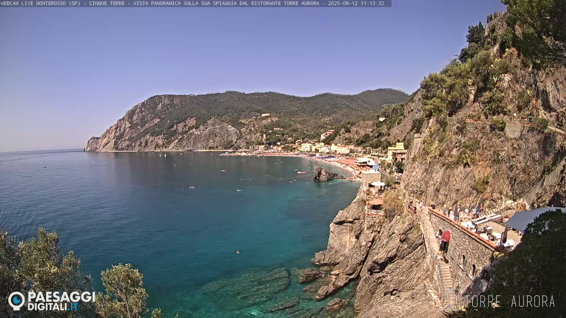 Cinque Terre Natural Park Monterosso Live Cam - La Spezia, Liguria, Italy