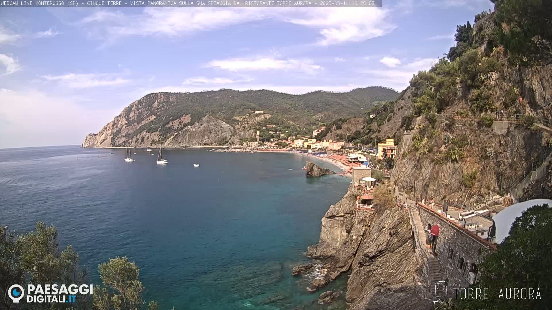 Cinque Terre Natural Park Monterosso Live Cam - La Spezia, Liguria, Italy